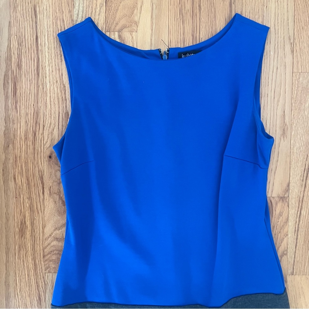 Le Chateau Colorblock Sleeveless Dress Blue Black Gray Size M - Picture 2 of 8